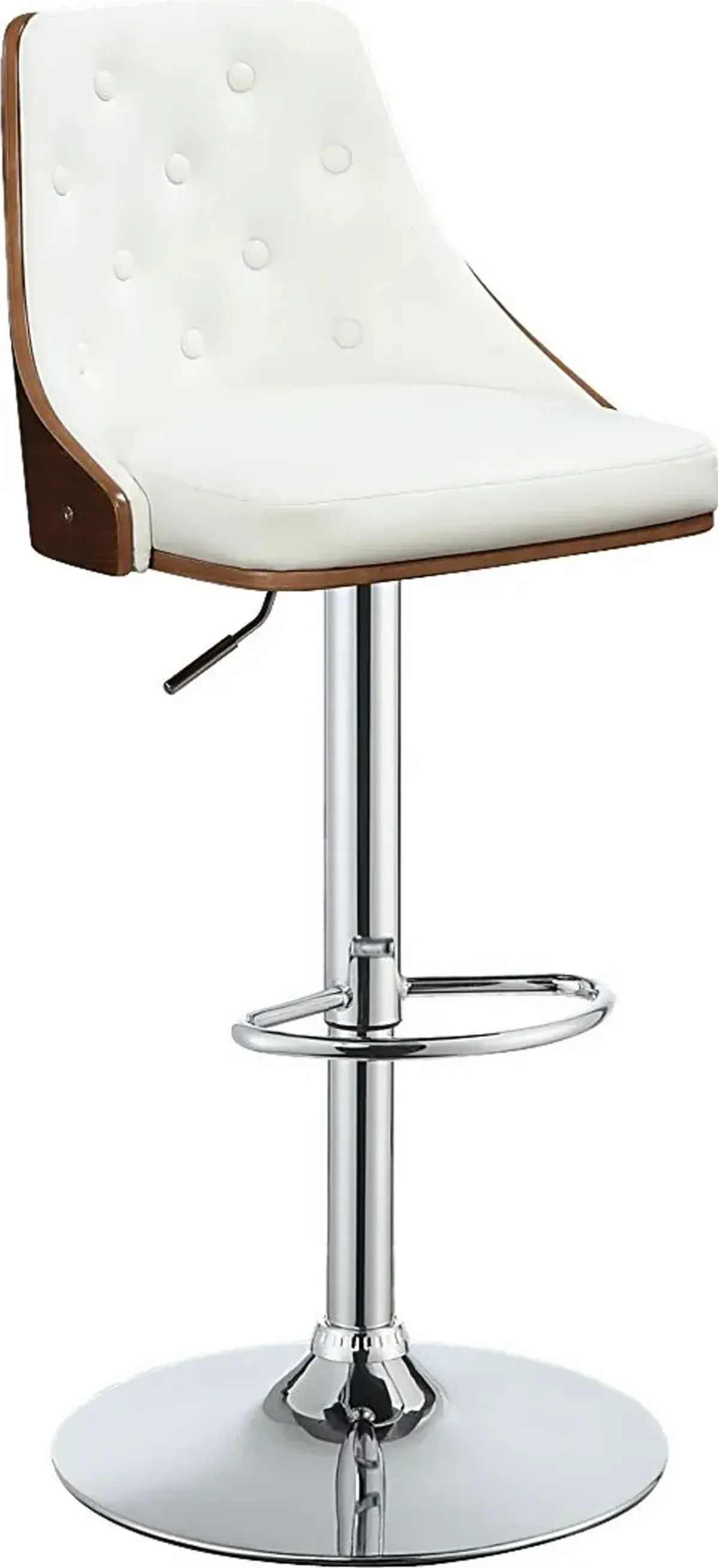 Talman White Adjustable Barstool