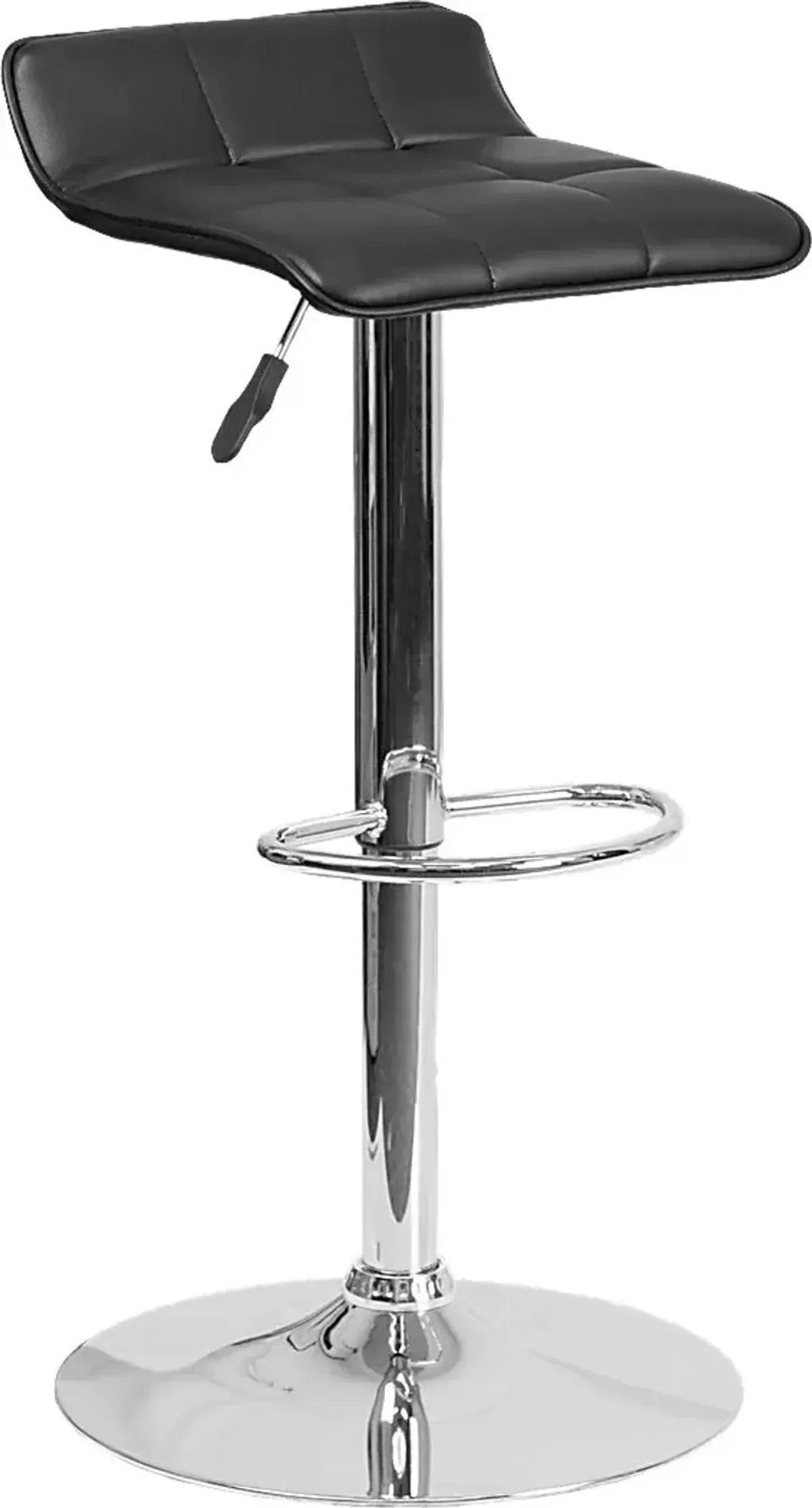 Reggie Black Adjustable Swivel Barstool