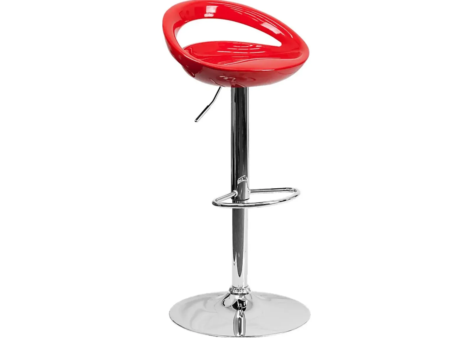 Arley Red Adjustable Swivel Barstool