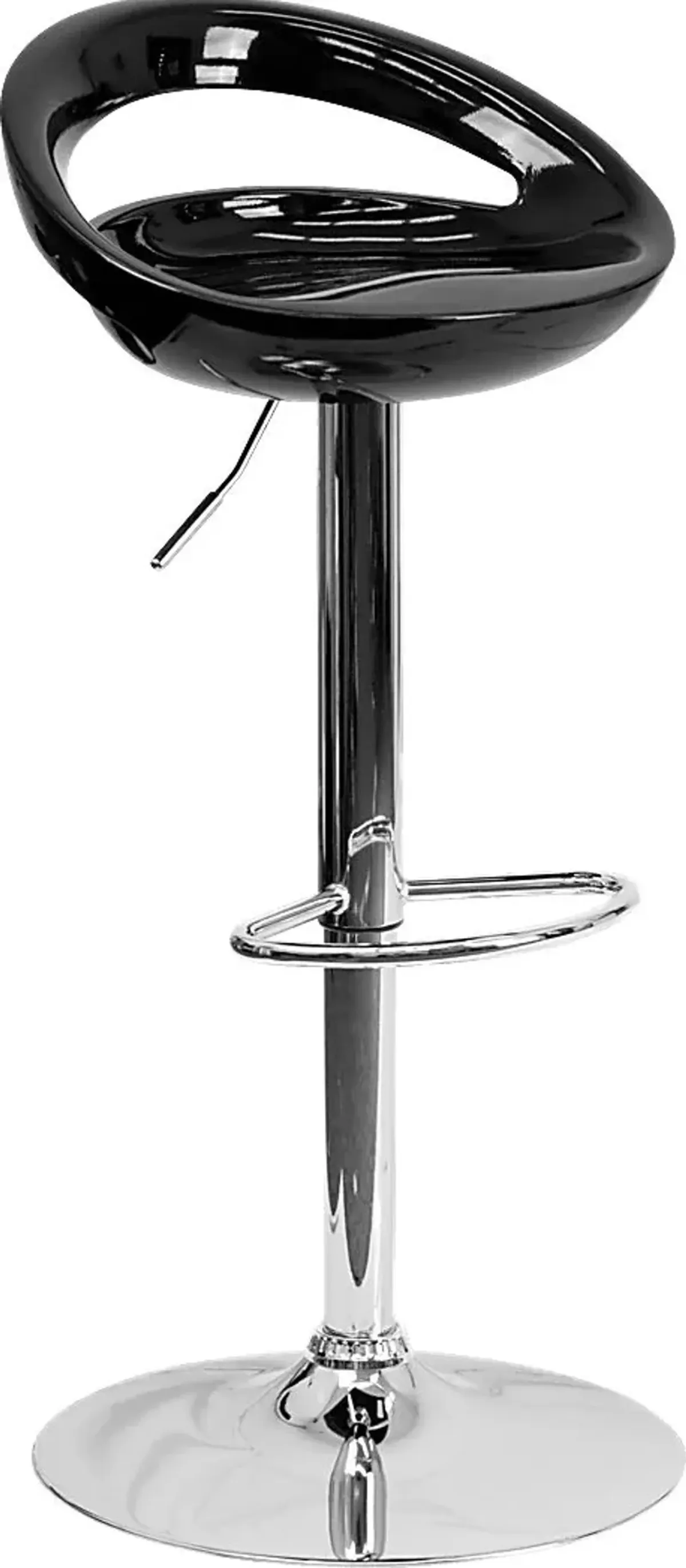 Arley Black Adjustable Swivel Barstool