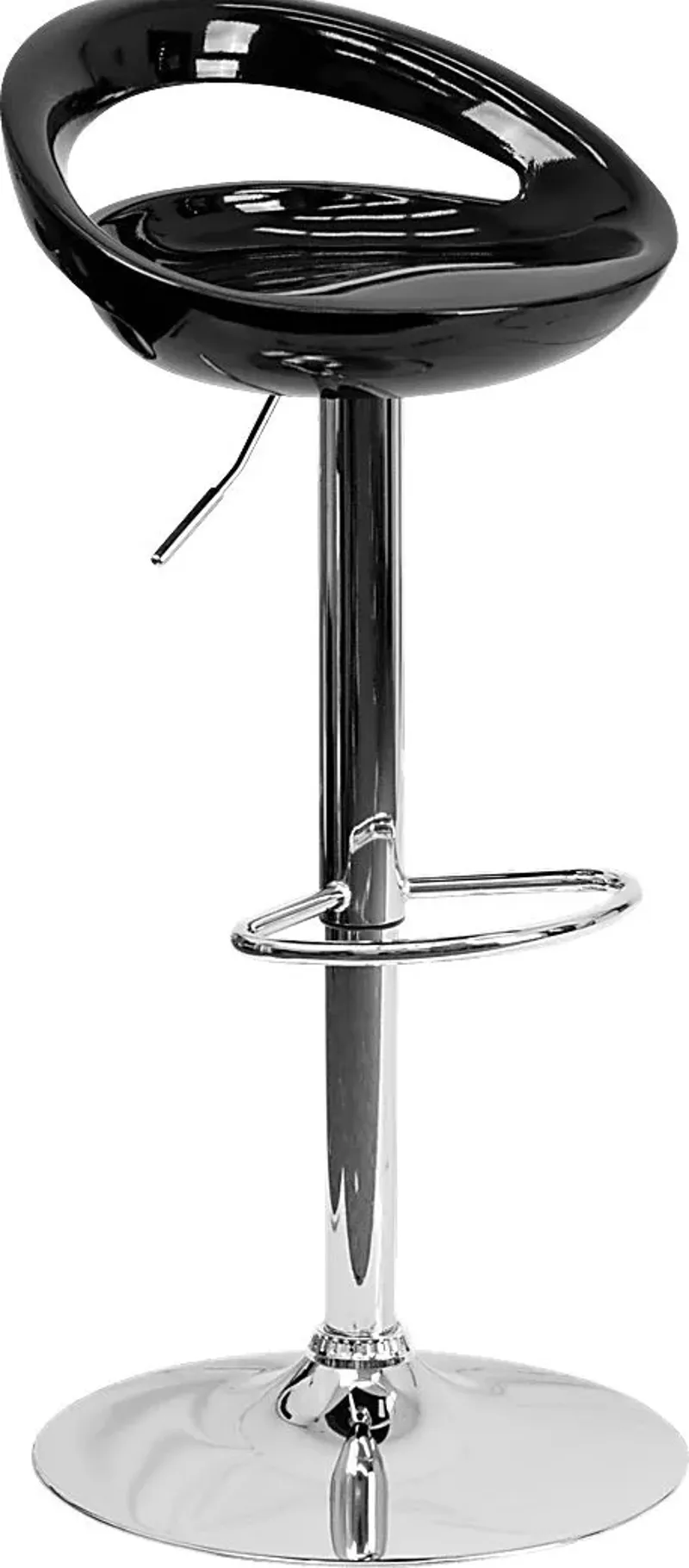 Arley Black Adjustable Swivel Barstool