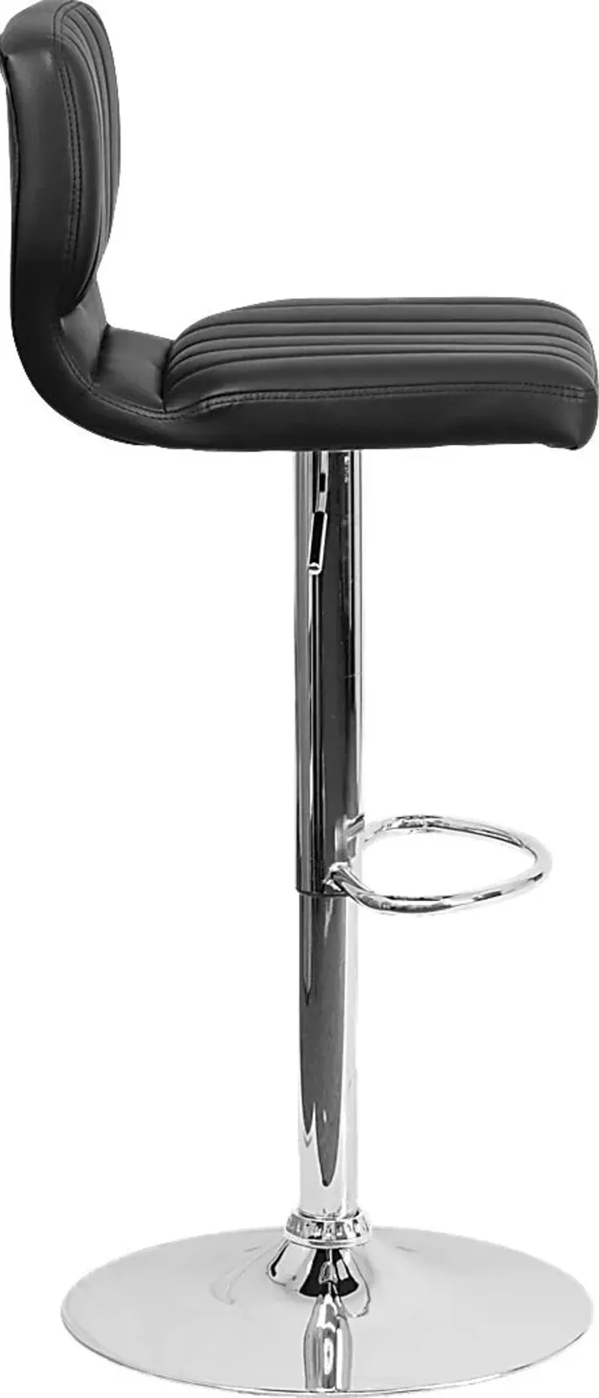 Vinnie Black Adjustable Swivel Barstool