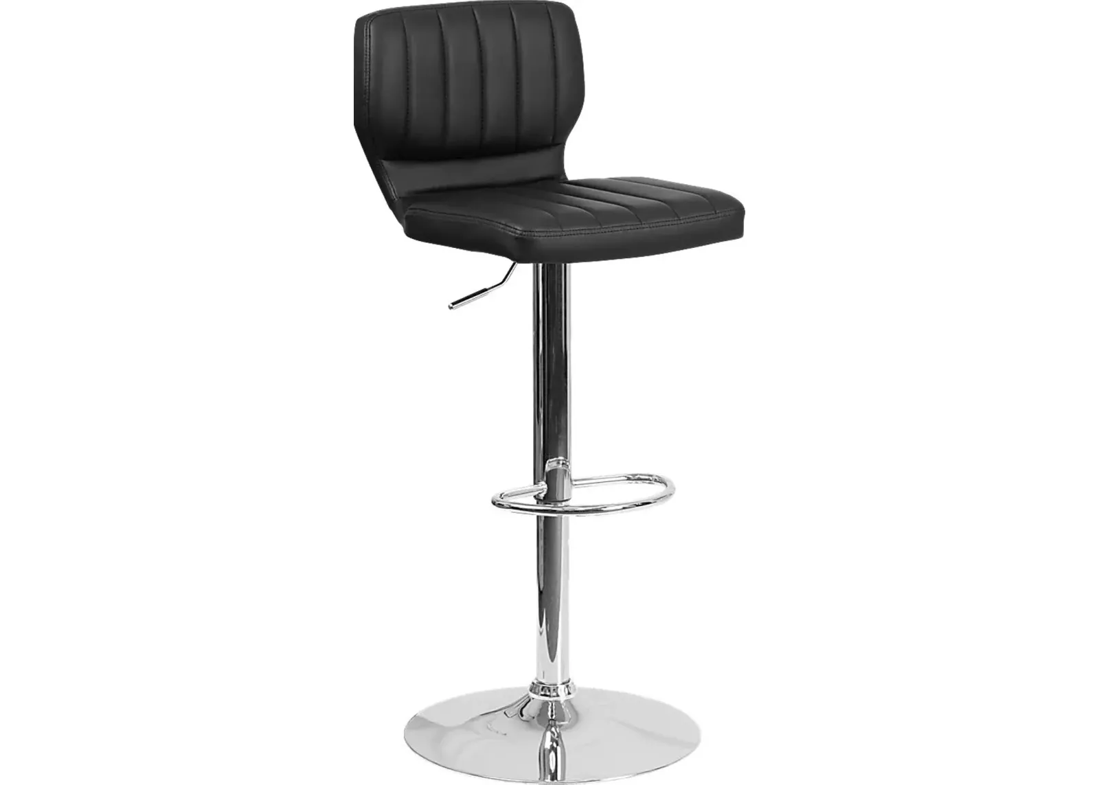 Vinnie Black Adjustable Swivel Barstool