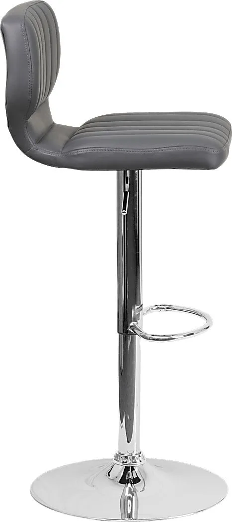 Vinnie Dark Gray Adjustable Swivel Barstool