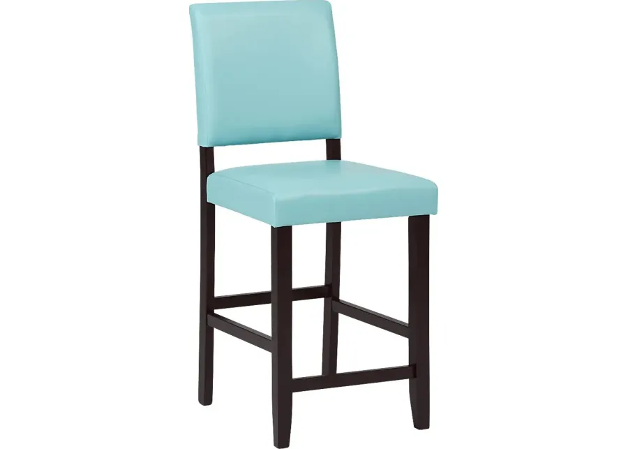 Sunset View Blue Counter Height Stool