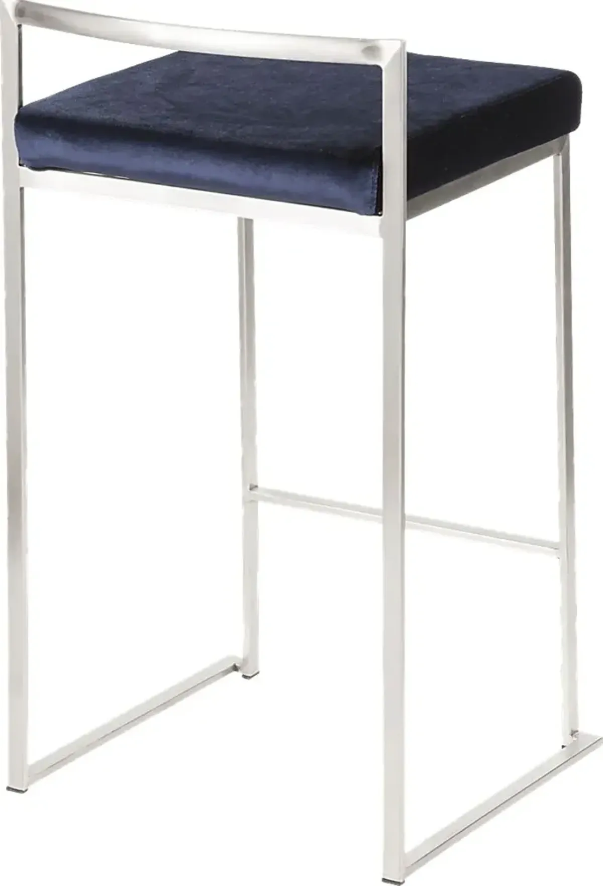 Sora Blue Silver Counter Height Stool (Set of 2)