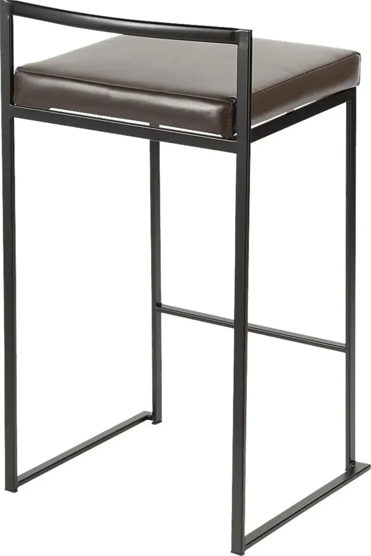 Sora Brown Chrome Counter Height Stool (Set of 2)