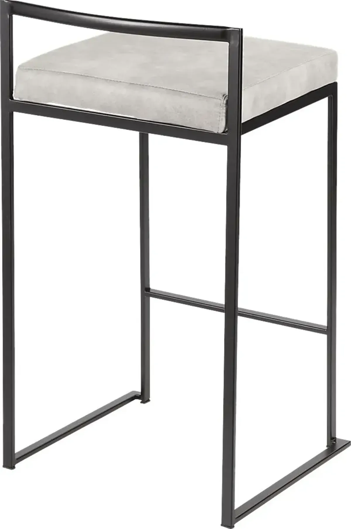 Sora Gray Chrome Counter Height Stool (Set of 2)