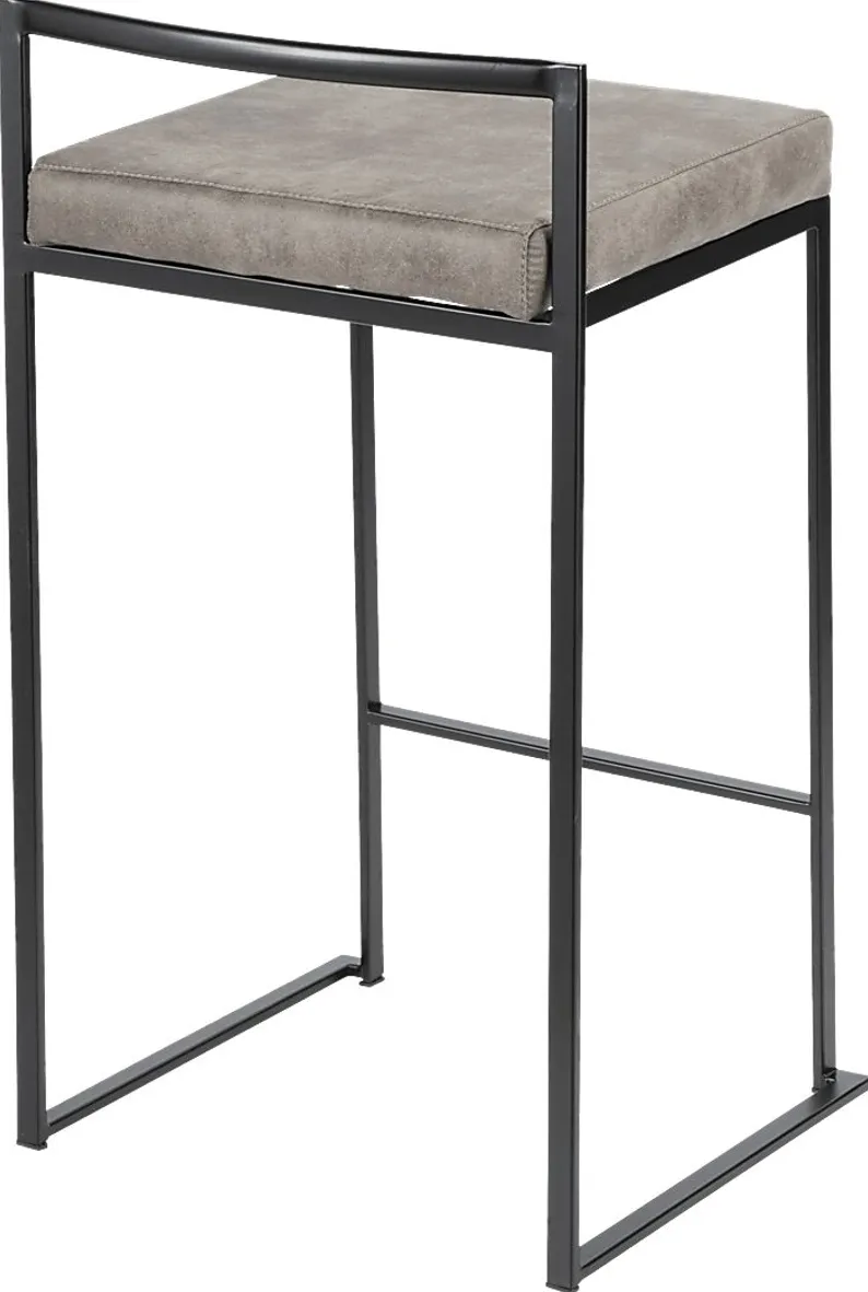 Sora Stone Chrome Counter Height Stool (Set of 2)