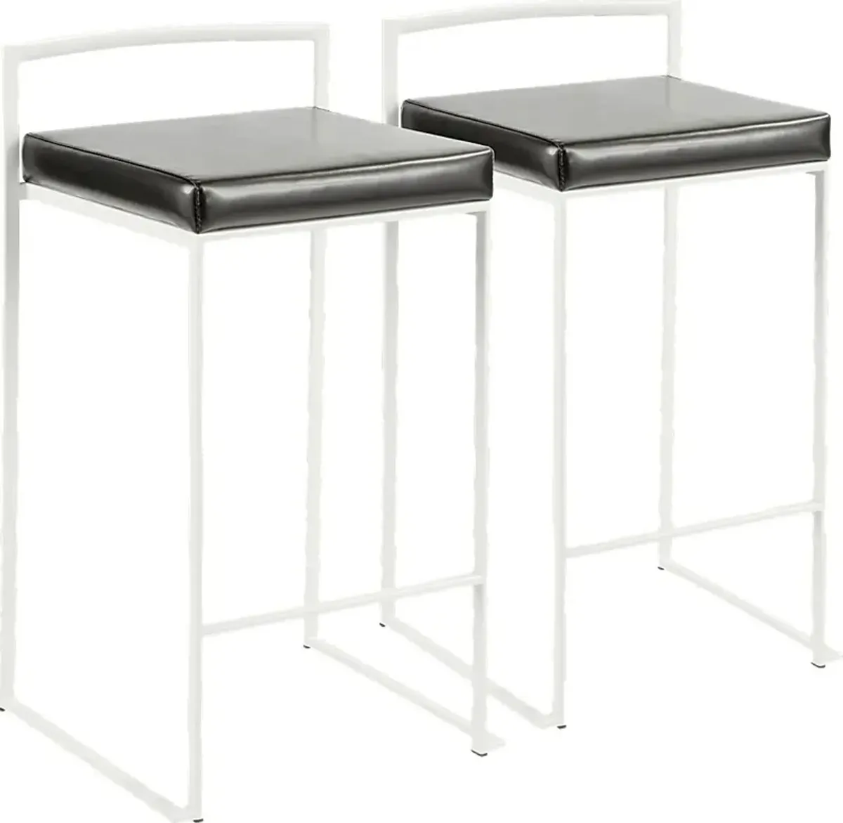 Sora Black Counter Height Stool (Set of 2)