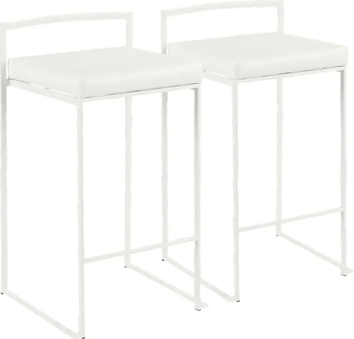 Sora White Ultra Hyde Counter Height Stool (Set of 2)