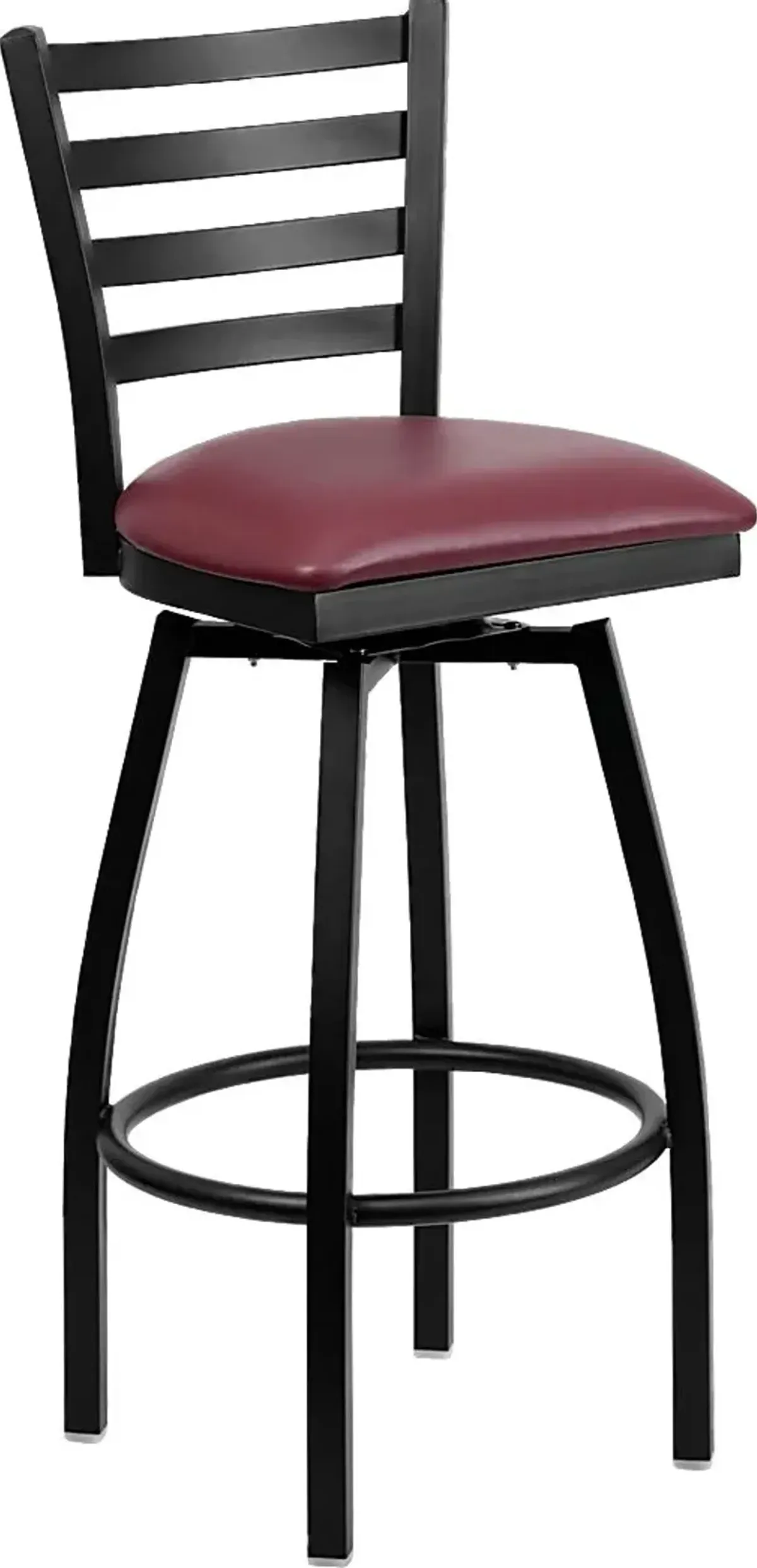 Verdon Burgundy Swivel Barstool