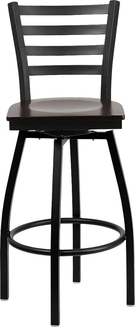 Verdon Walnut Swivel Barstool