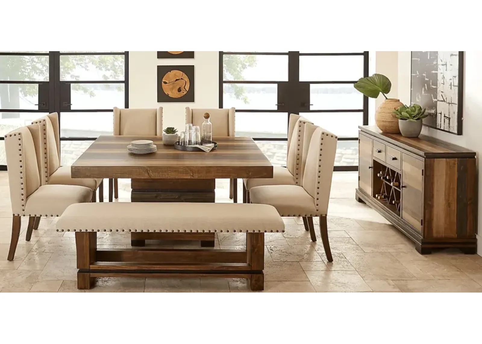 Westover Hills Brown 8 Pc Square Dining Room