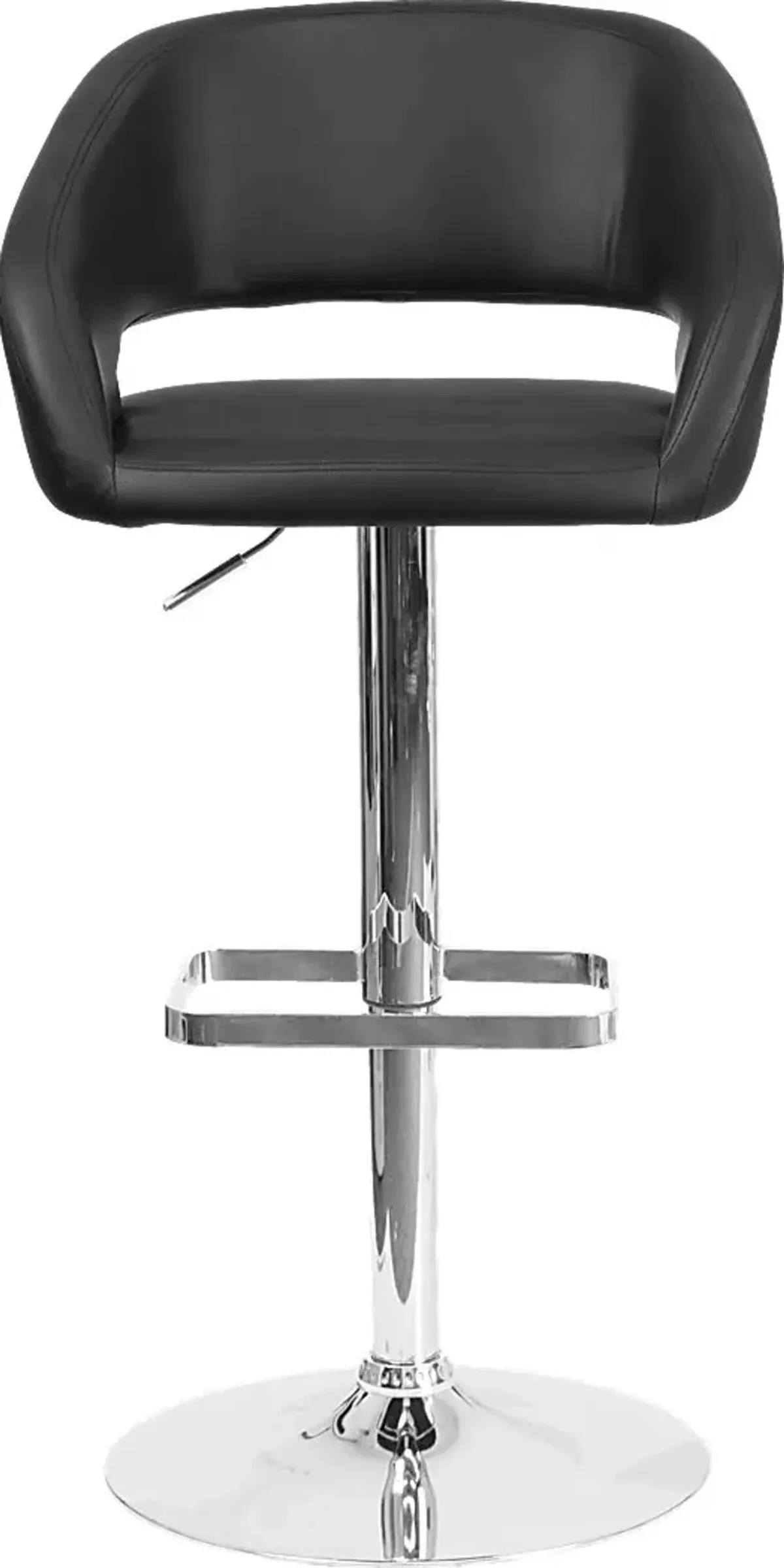 Corley Black Ultrahyde Adjustable Swivel Barstool