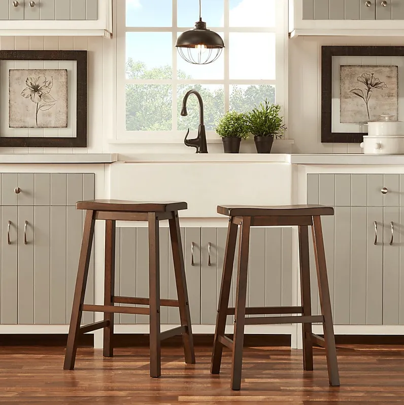 Nario Walnut Barstool (Set of 2)