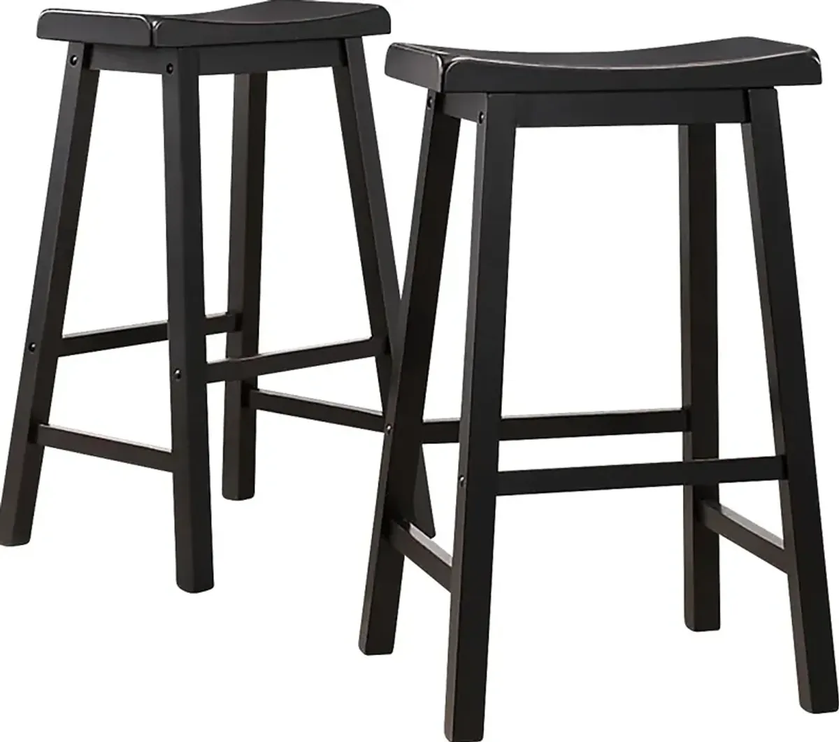 Nario Black Barstools (Set of 2)