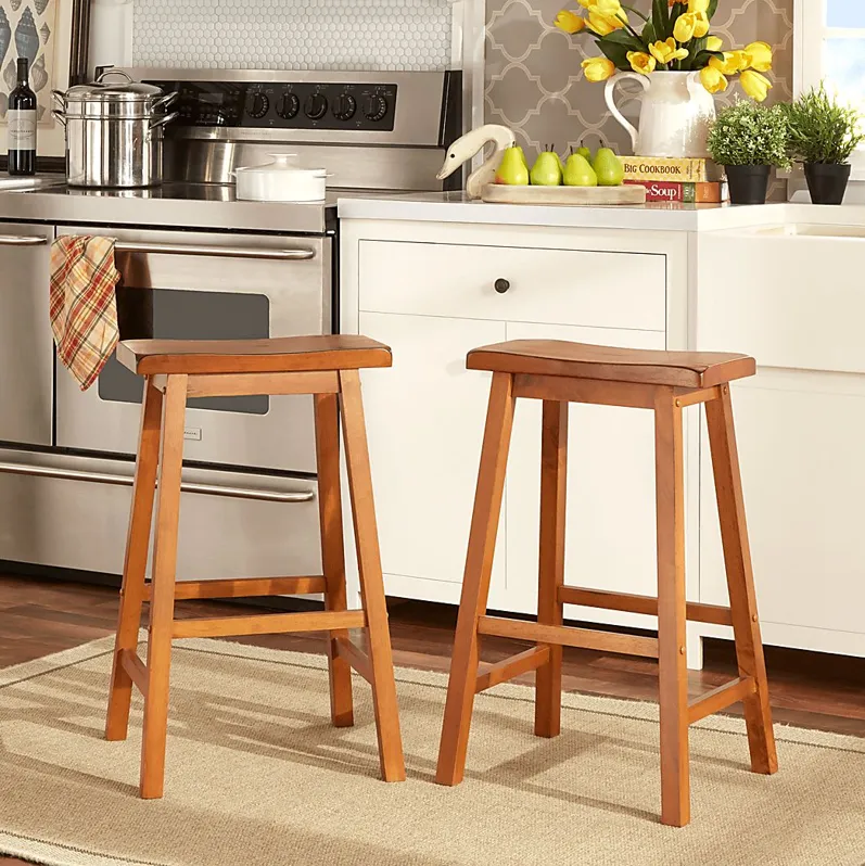 Nario Brown Barstools (Set of 2)