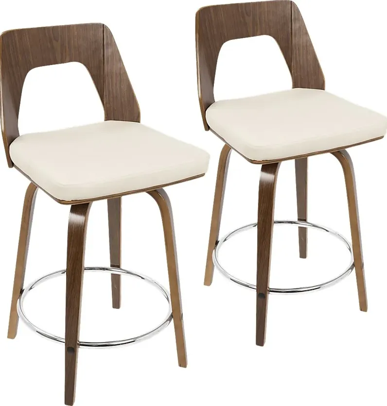 Trilogy Cream Counter Height Stool (Set of 2)