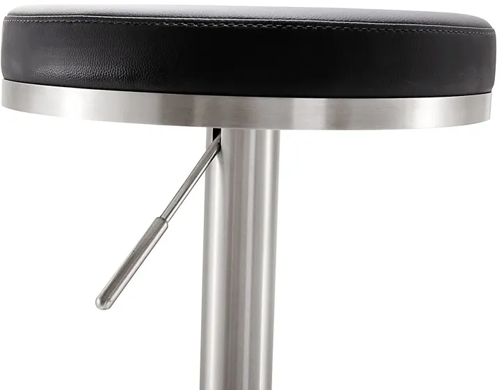 Fano Black Adjustable Swivel Barstool