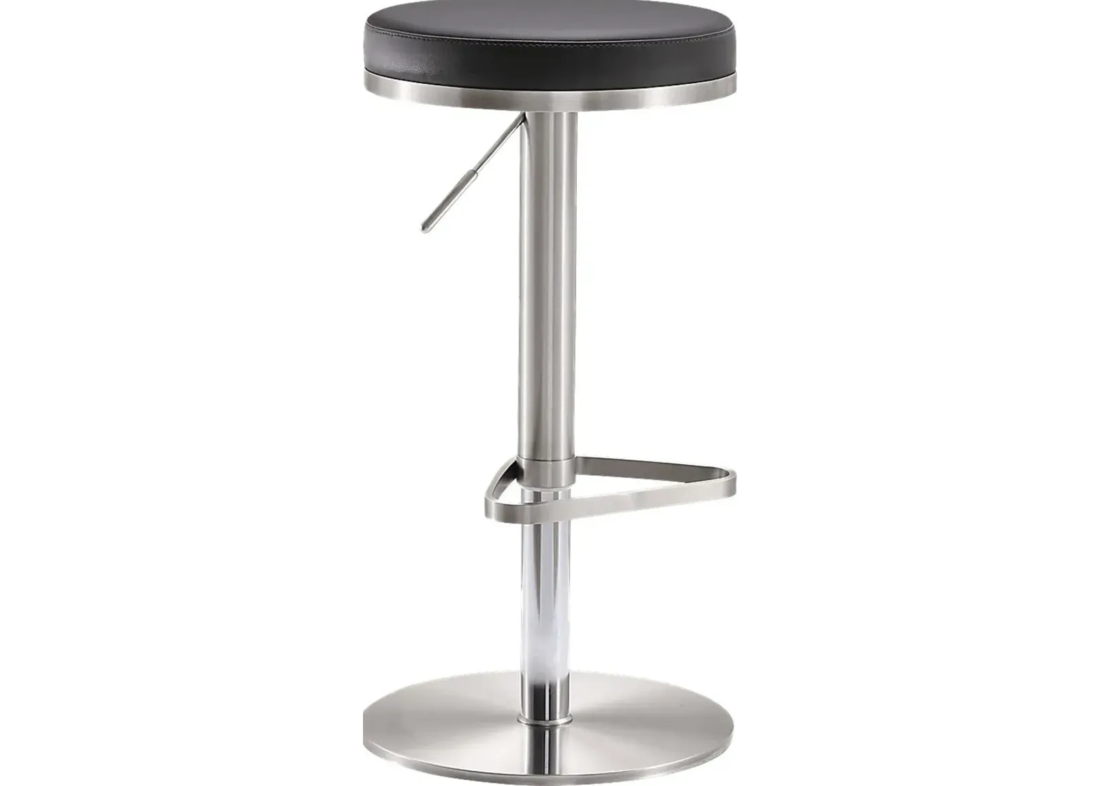 Fano Black Adjustable Swivel Barstool