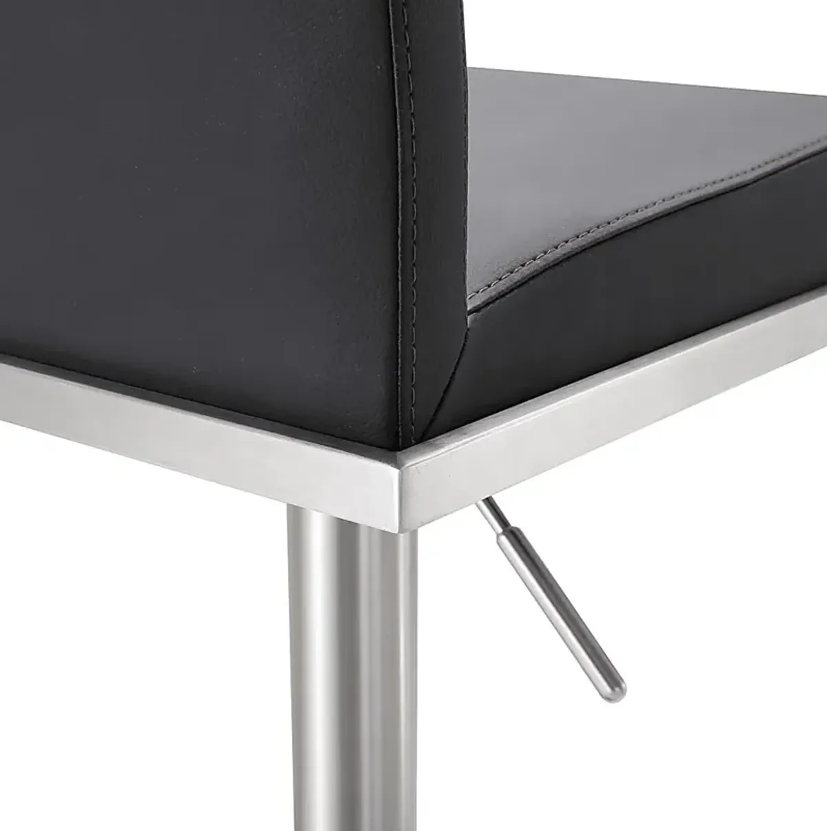 Atrani Black Adjustable Swivel Barstool