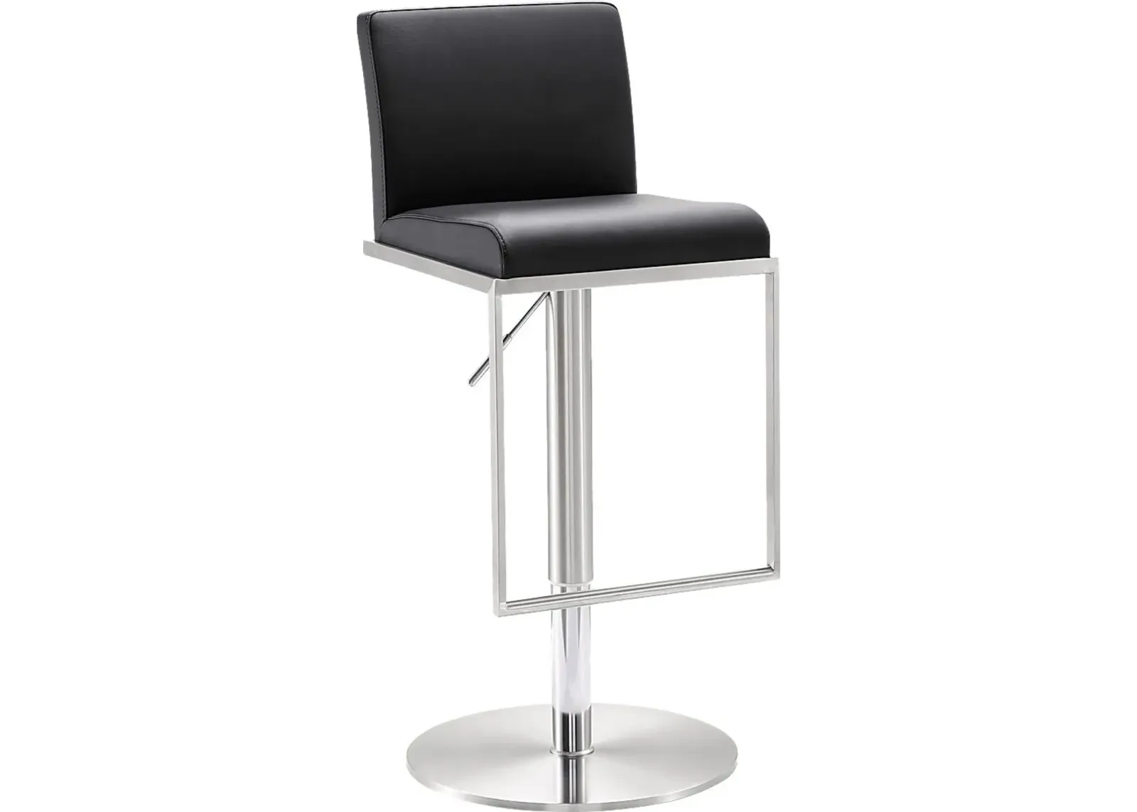 Atrani Black Adjustable Swivel Barstool