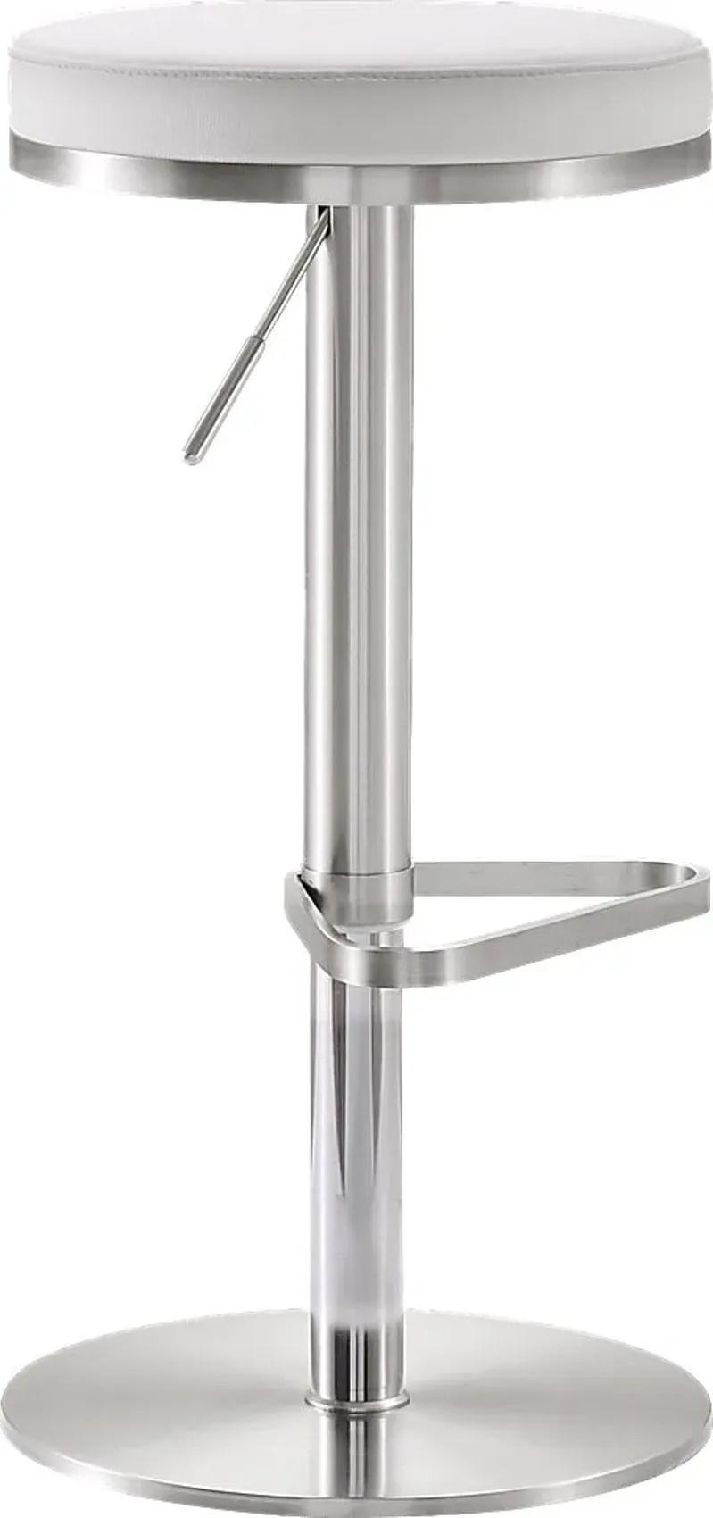 Fano White Adjustable Swivel Barstool