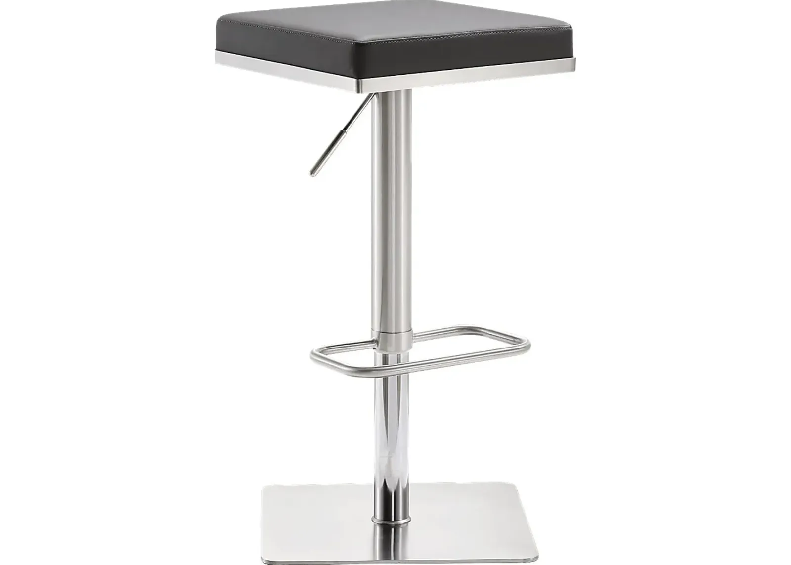 Bari Gray Adjustable Swivel Barstool