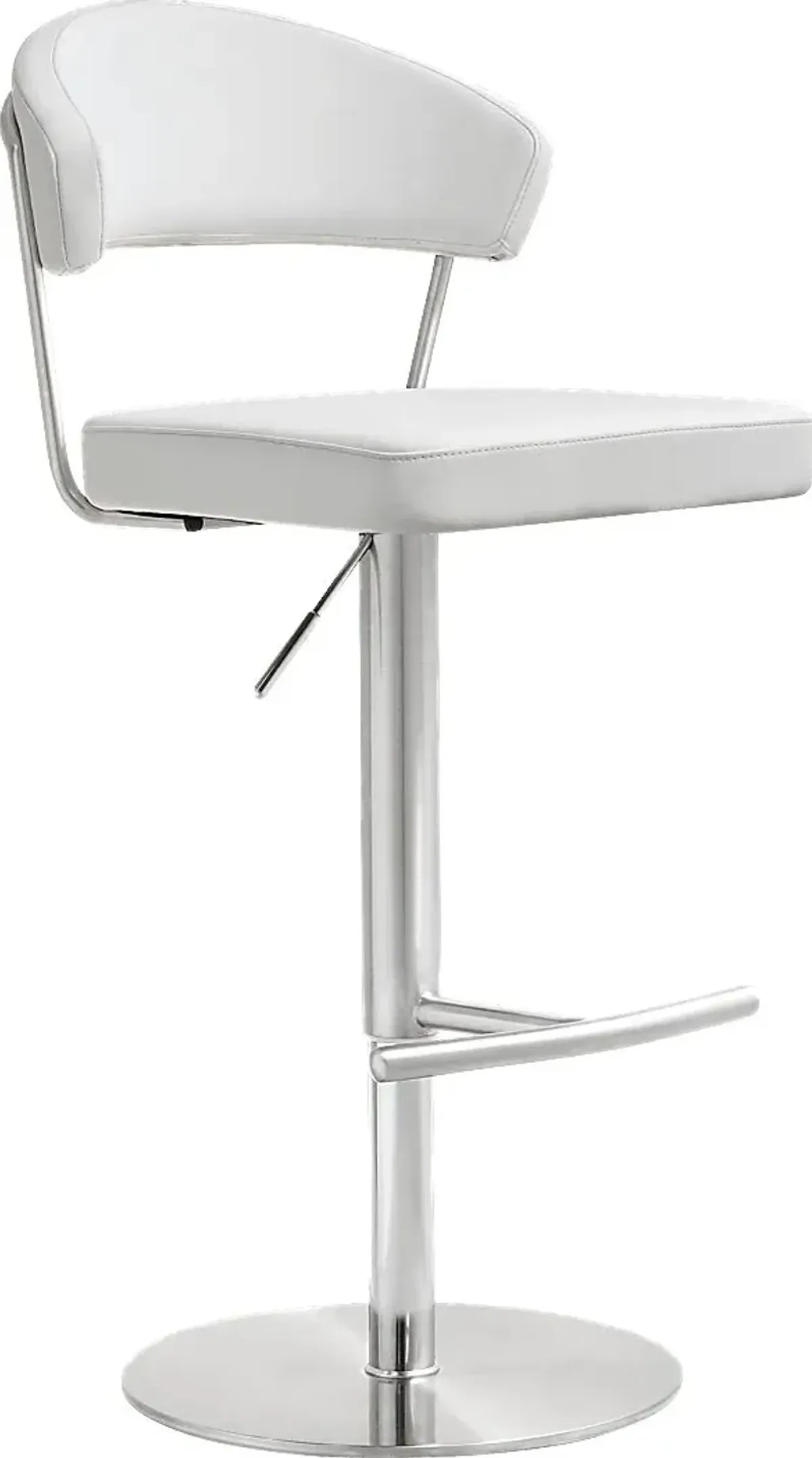 Cosmo White Adjustable Swivel Barstool