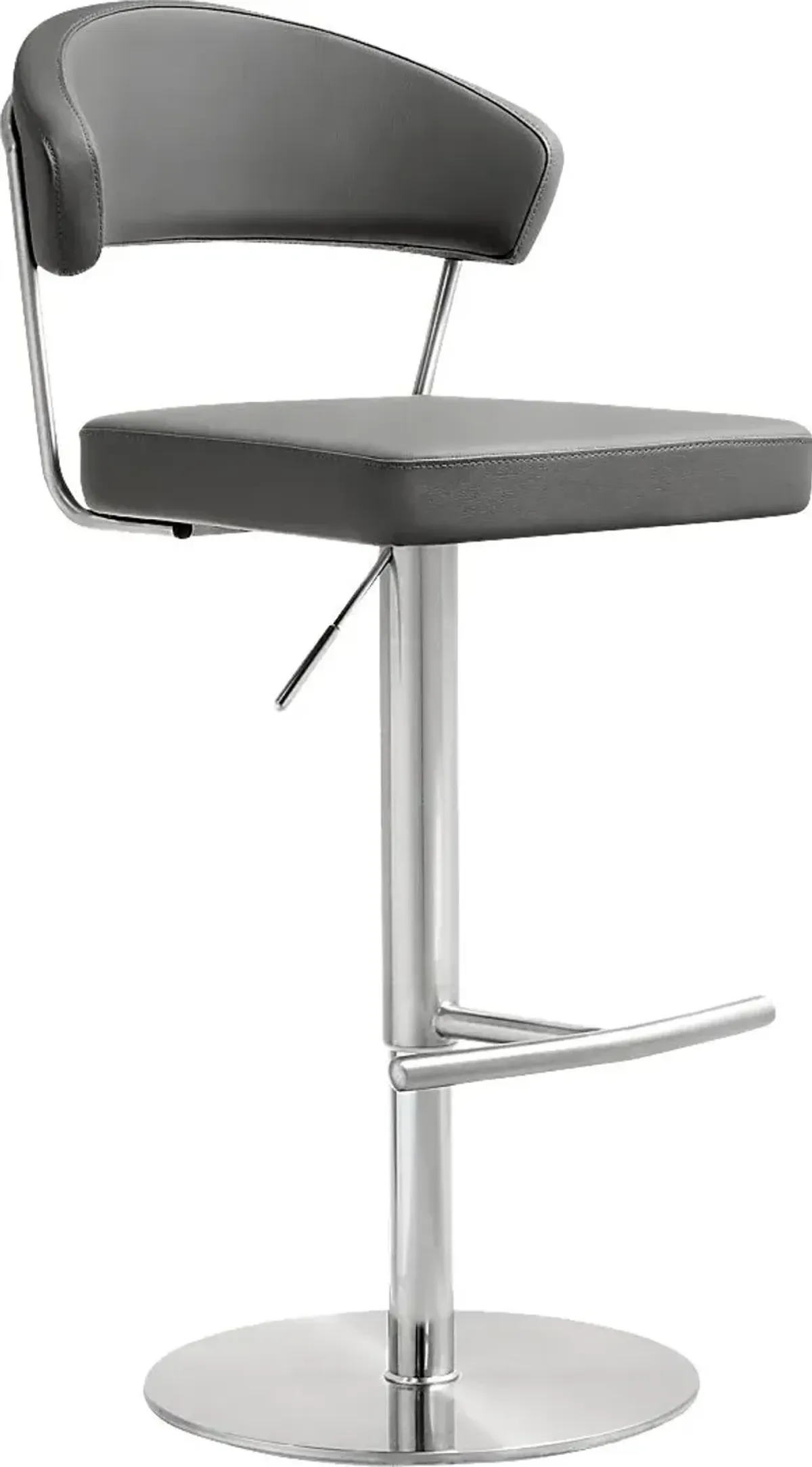 Cosmo Gray Adjustable Swivel Barstool