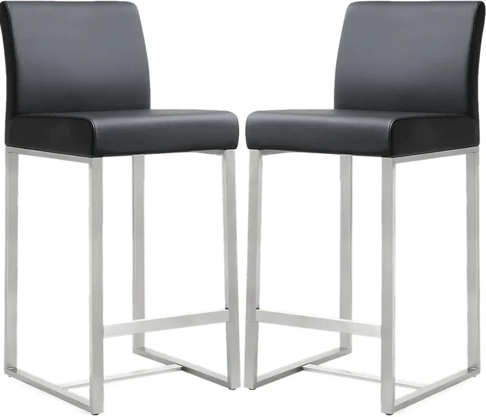 Silas Black Counter Height Stools (Set of 2)