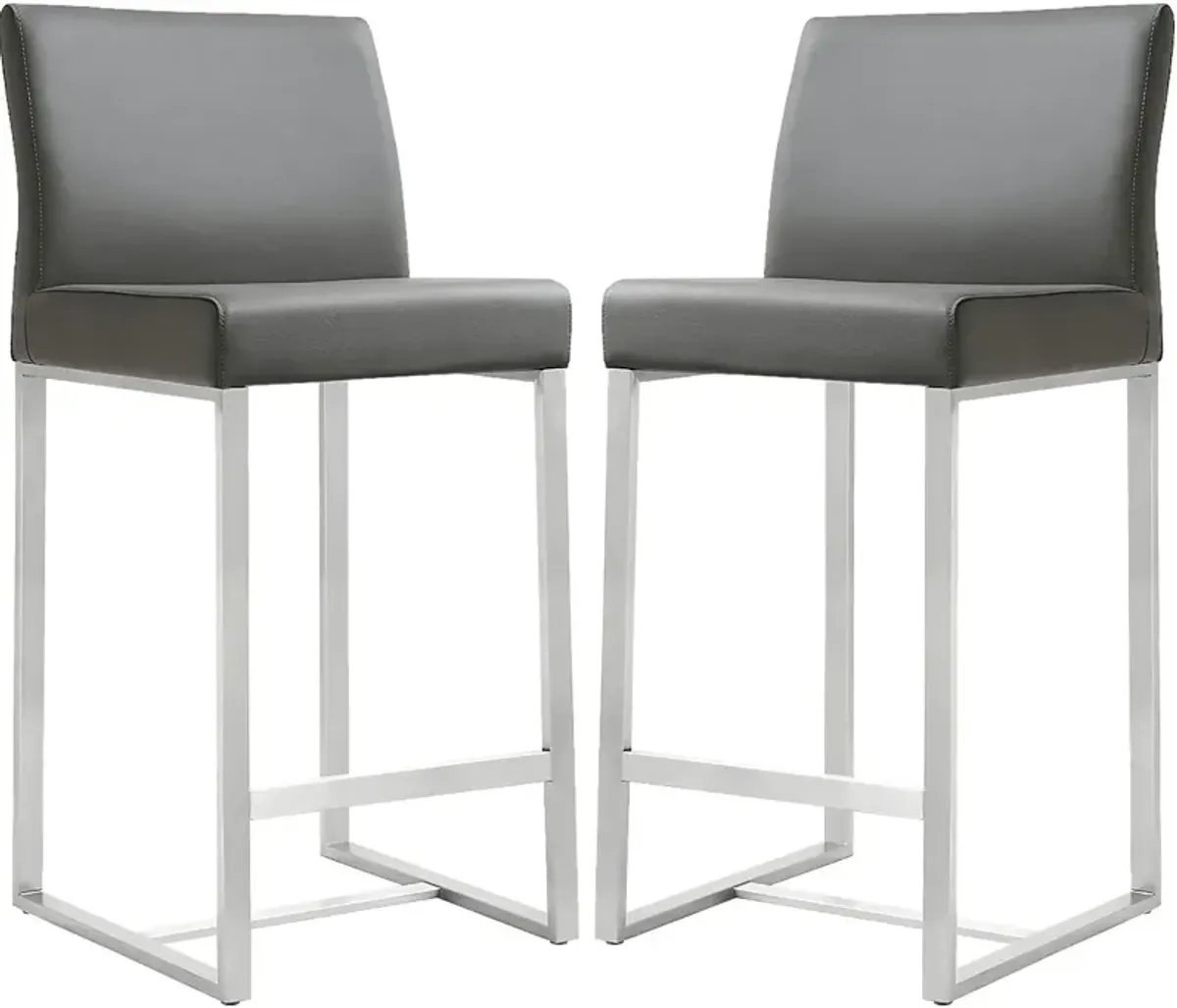 Silas Gray Counter Height Stools (Set of 2)