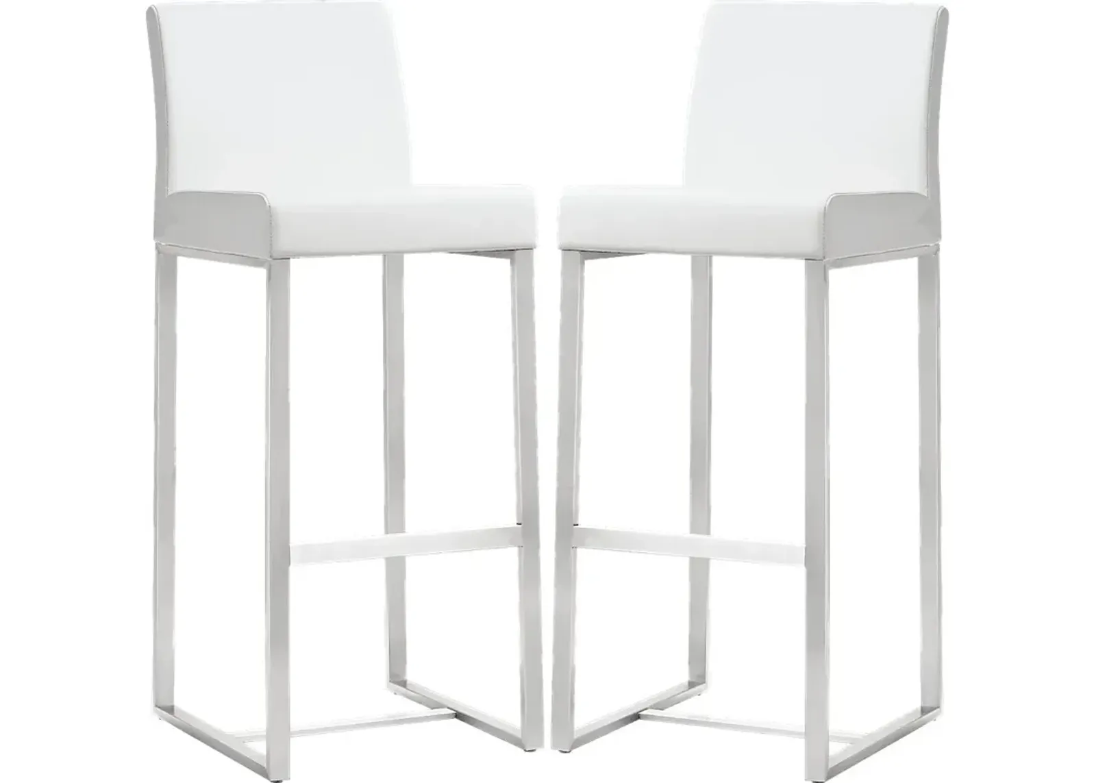 Silas White Barstools (Set of 2)