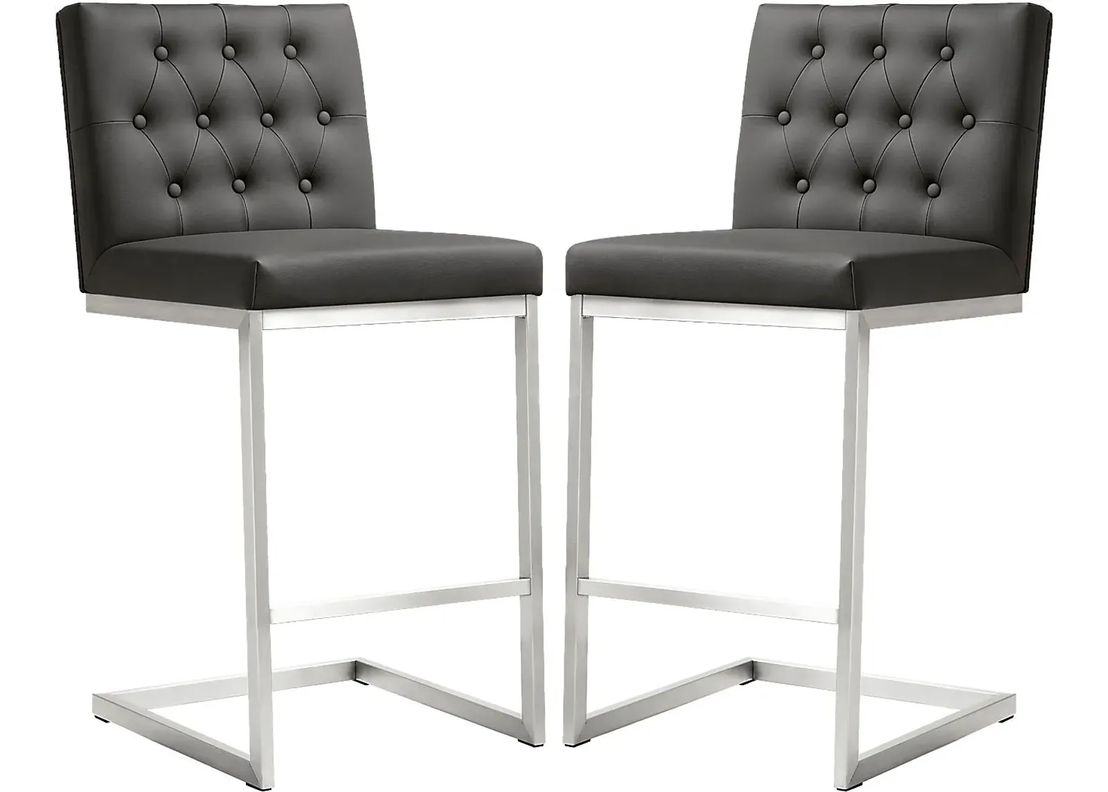 Helsinki Gray Counter Height Stools (Set of 2)