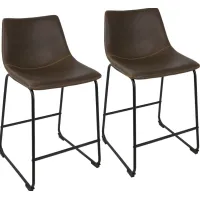 Darnell Espresso Counter Height Stool (Set of 2)