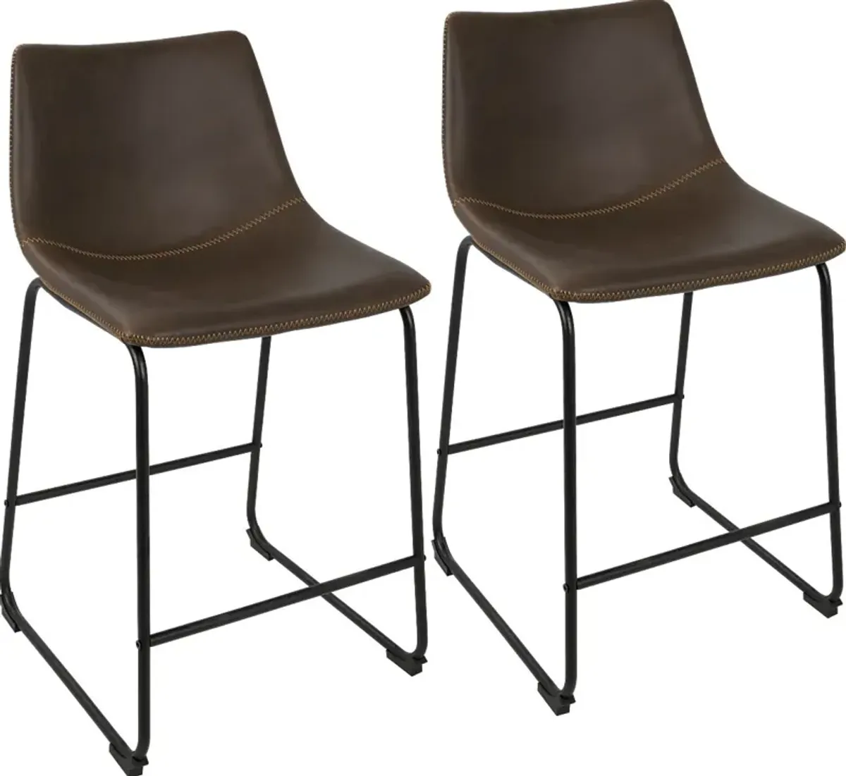 Darnell Espresso Counter Height Stool (Set of 2)