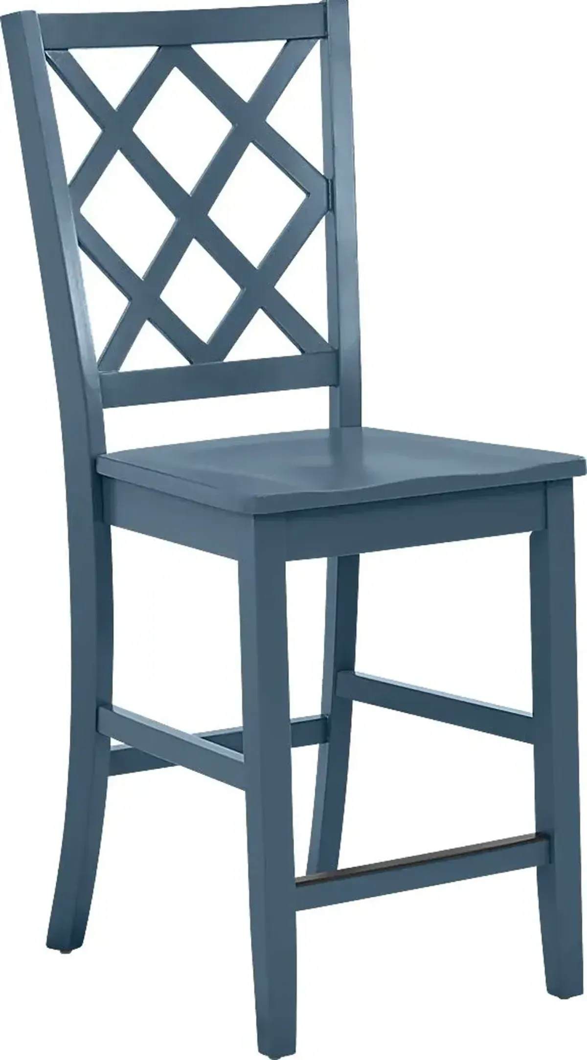 Concord Blue Counter Height Diamond Back Stool