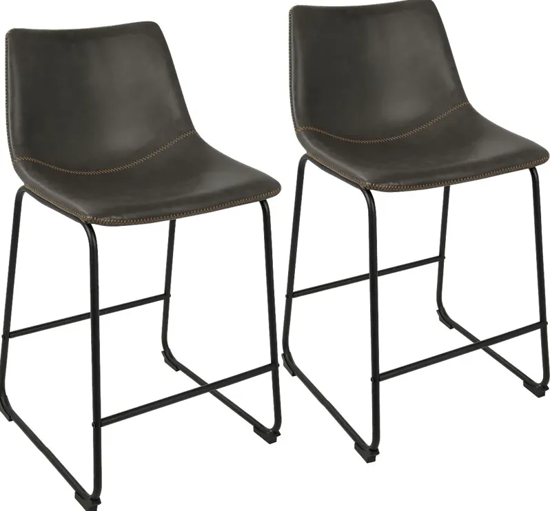 Darnell Gray Counter Height Stool (Set of 2)