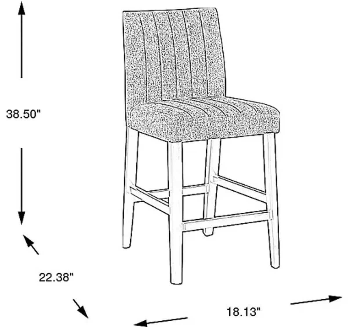 Jarvis Red Counter Stool