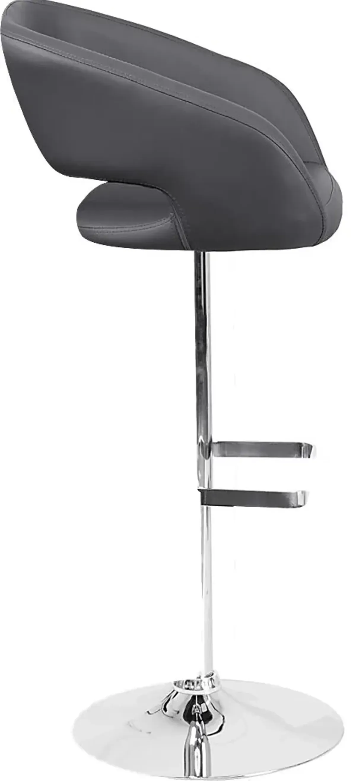 Corley Gray Ultrahyde Adjustable Swivel Barstool