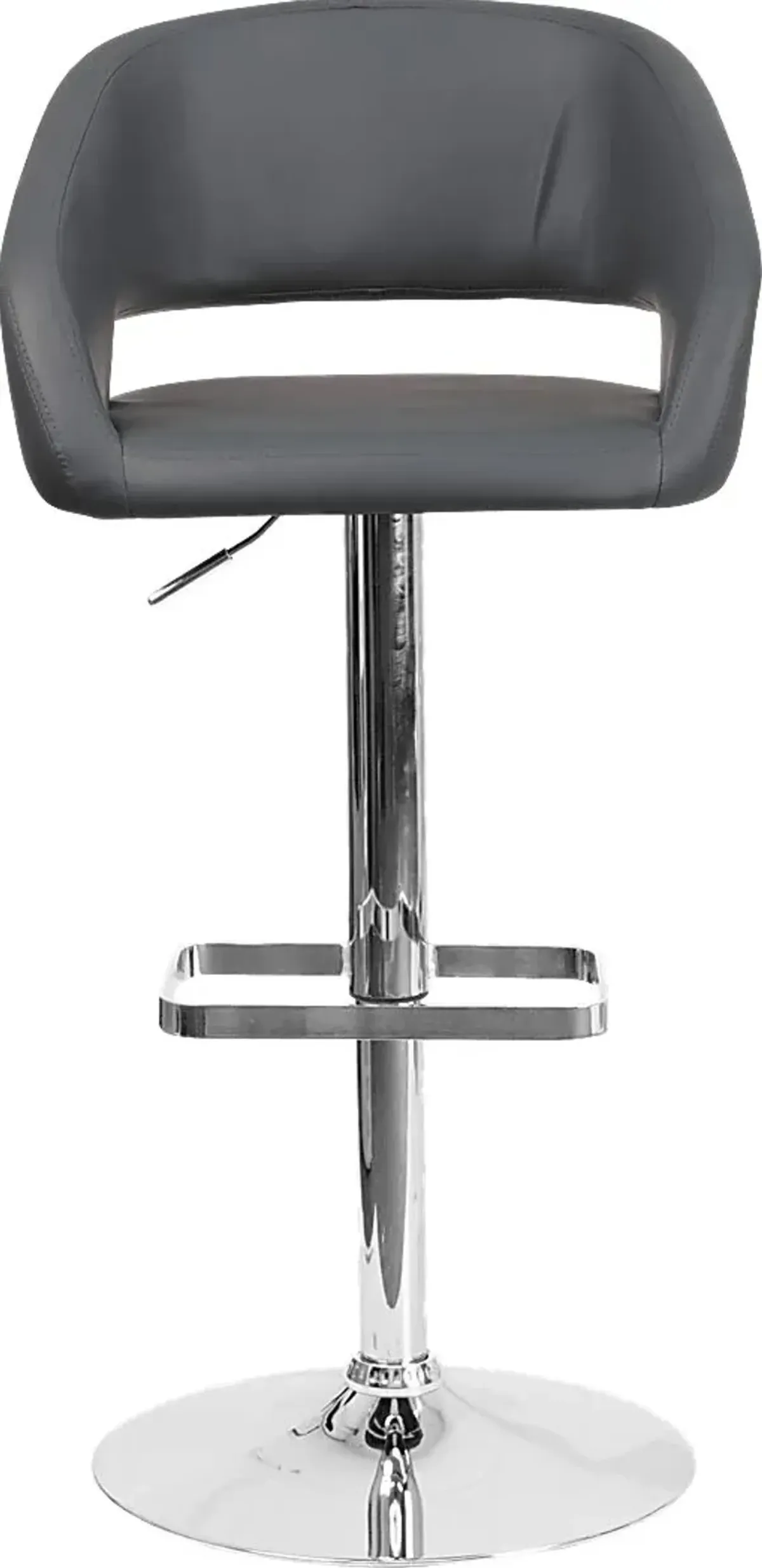 Corley Gray Ultrahyde Adjustable Swivel Barstool