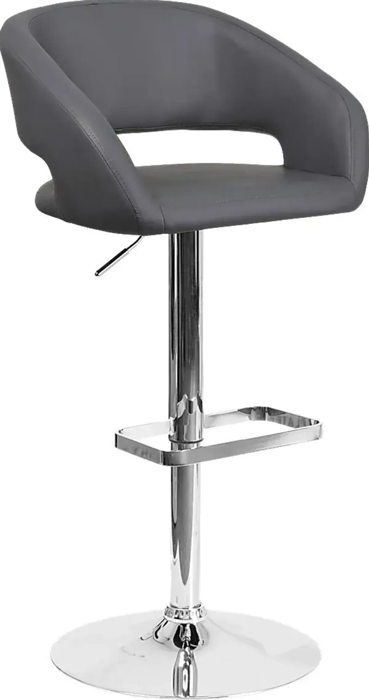 Corley Gray Ultrahyde Adjustable Swivel Barstool