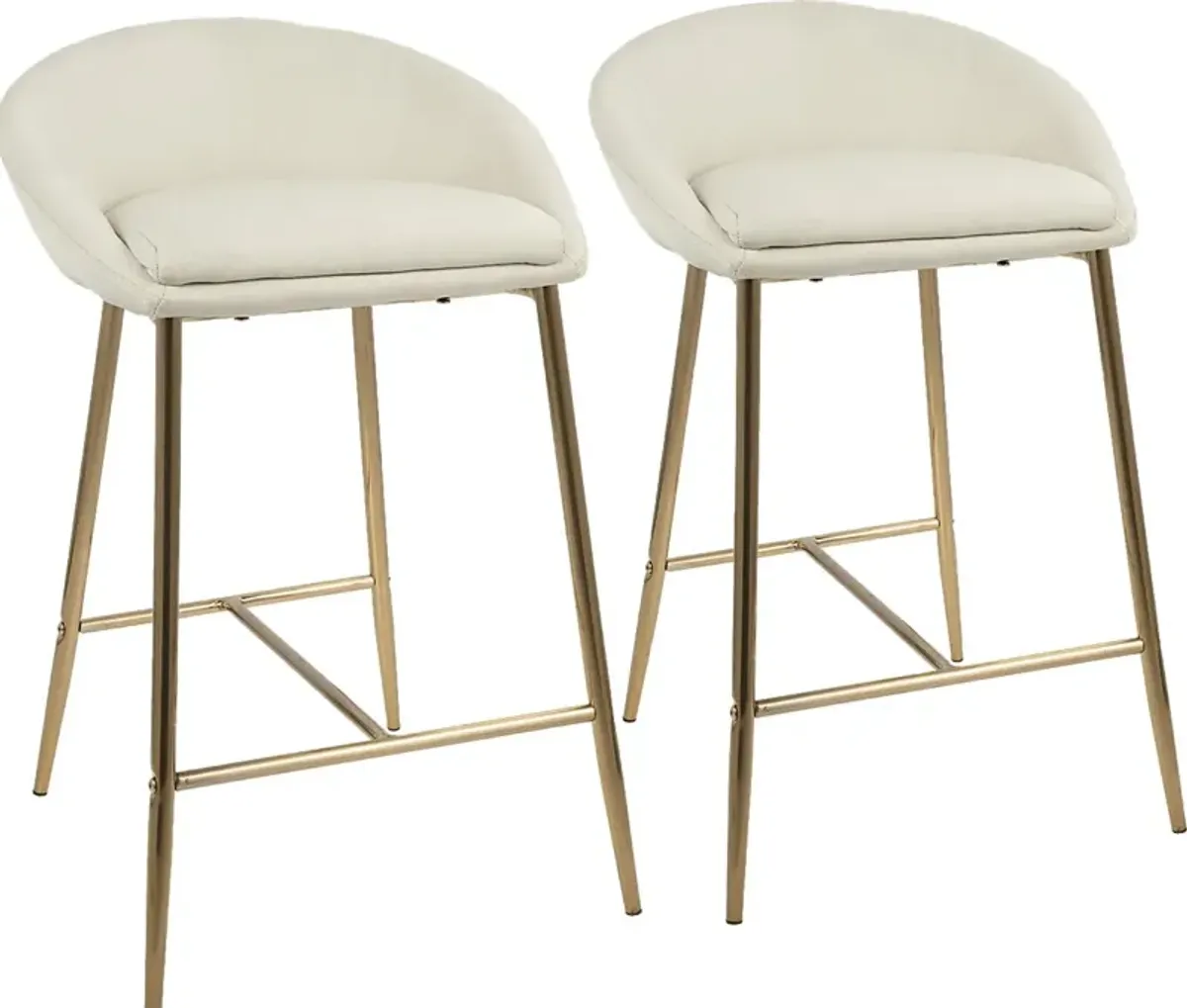 Orna Cream Counter Height Stool (Set of 2)