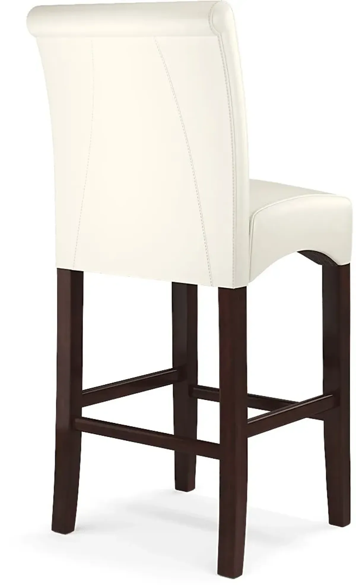 Galeno Cherry 3 Pc Bar Set with Ivory Barstools