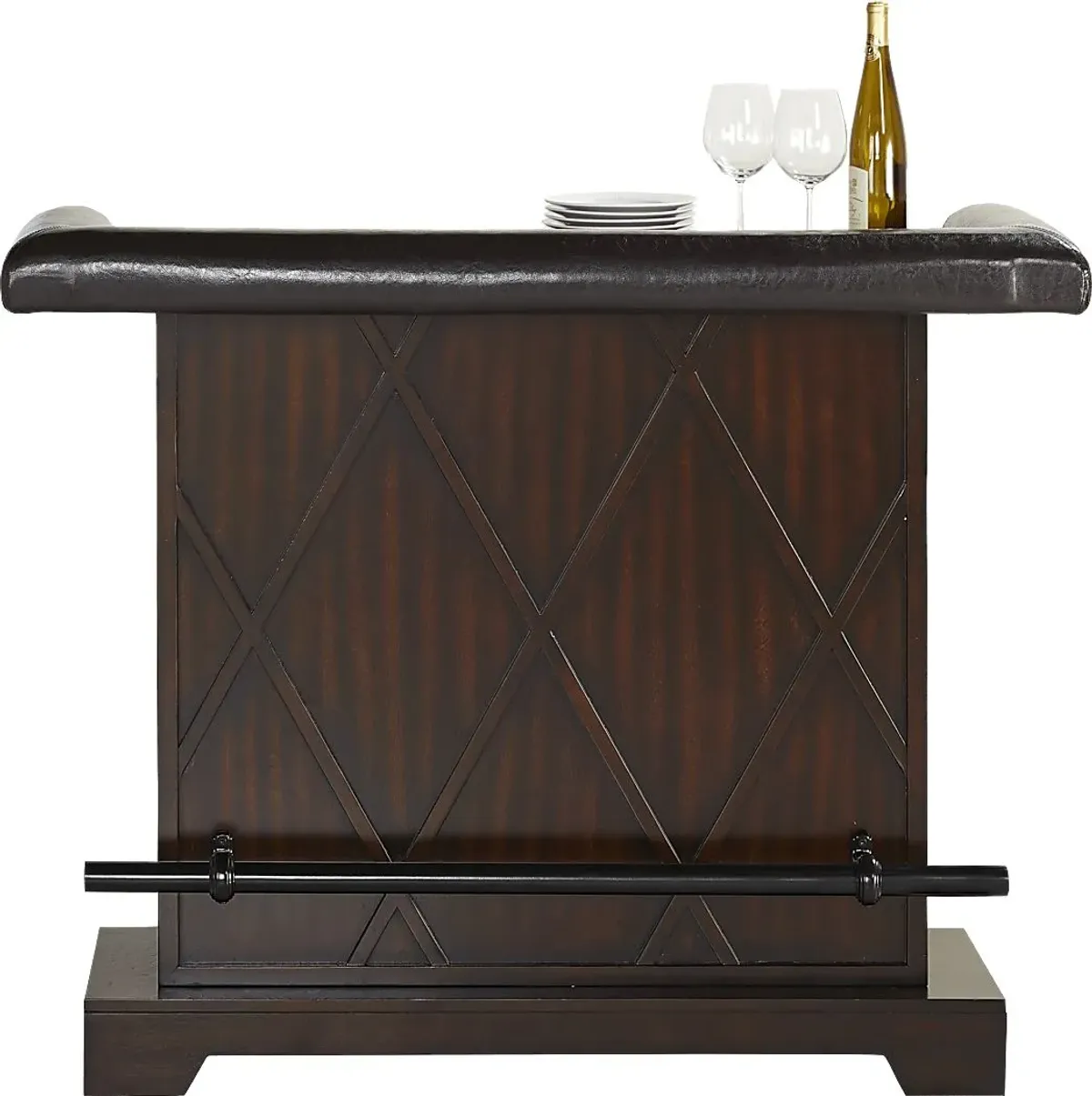 Galeno Cherry 3 Pc Bar Set with Ivory Barstools