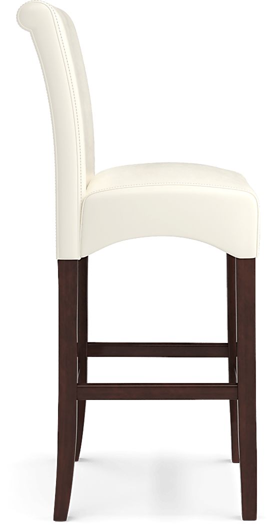 Galeno Cherry 3 Pc Bar Set with Ivory Barstools