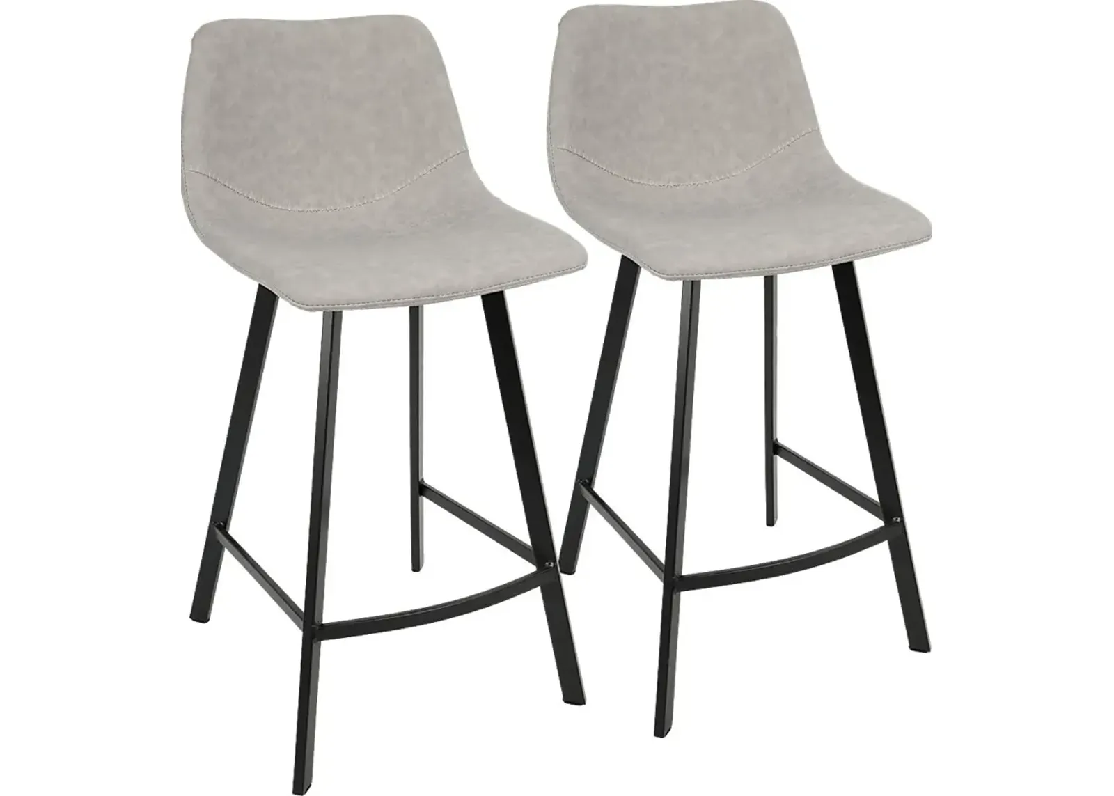 Quark Gray Counter Height Stool (Set of 2)