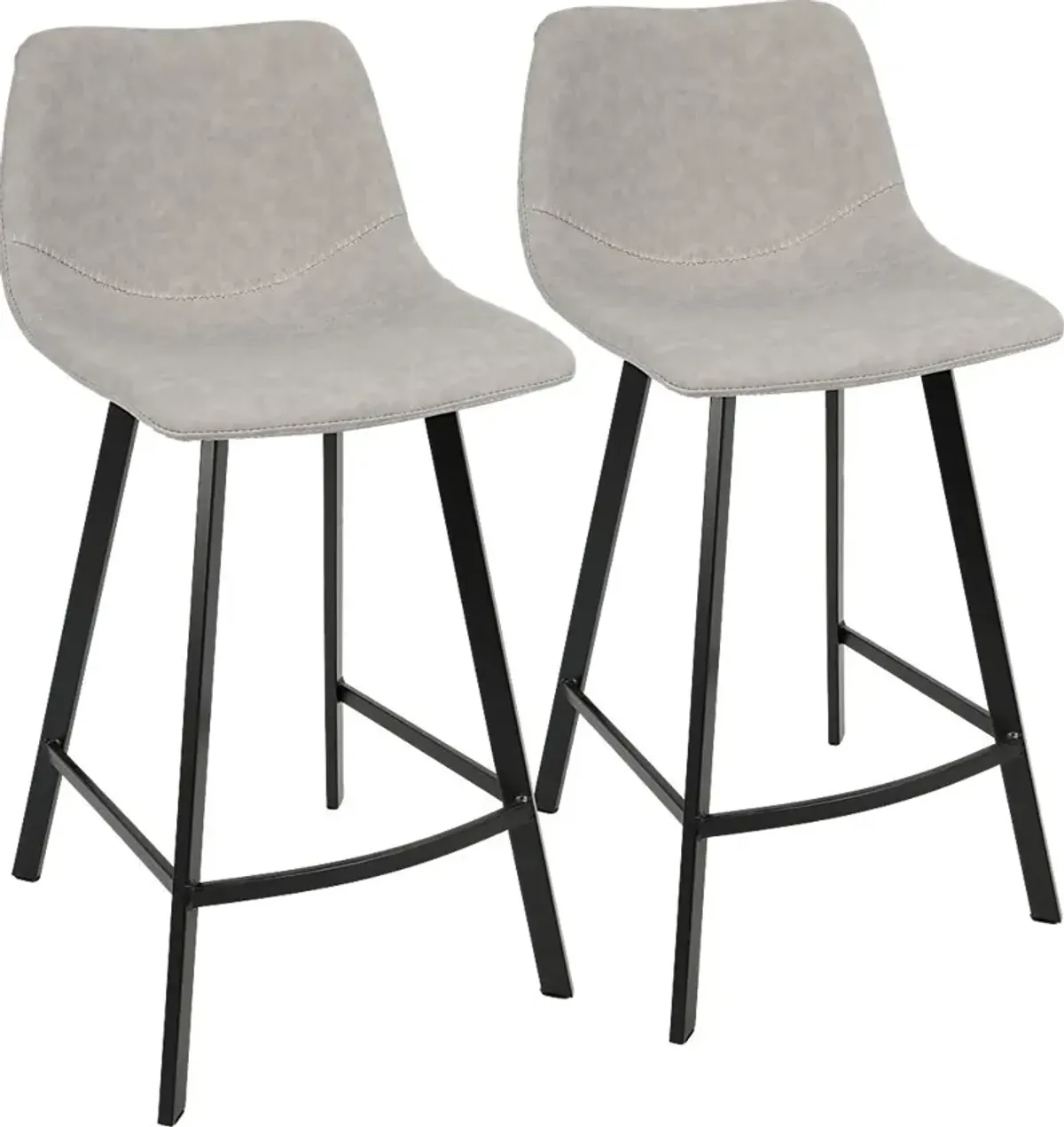 Quark Gray Counter Height Stool (Set of 2)