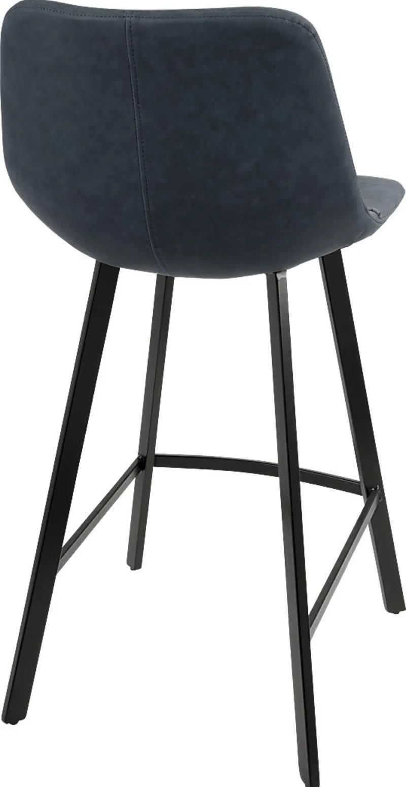 Quark Blue Counter Height Stool (Set of 2)